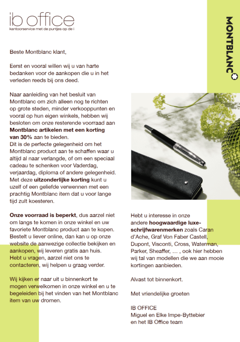 promo folder Montblanc