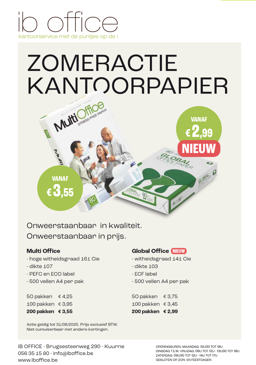 promo zomeractie Kantoorpapier